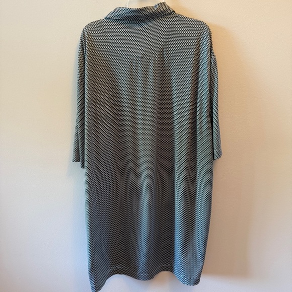 Peter Millar Summer Comfort Pickleball Patterned Polo Shirt in Green and White - Picture 2 of 4